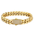 18K Gold Plated 12MM Cuban Link Bracelet